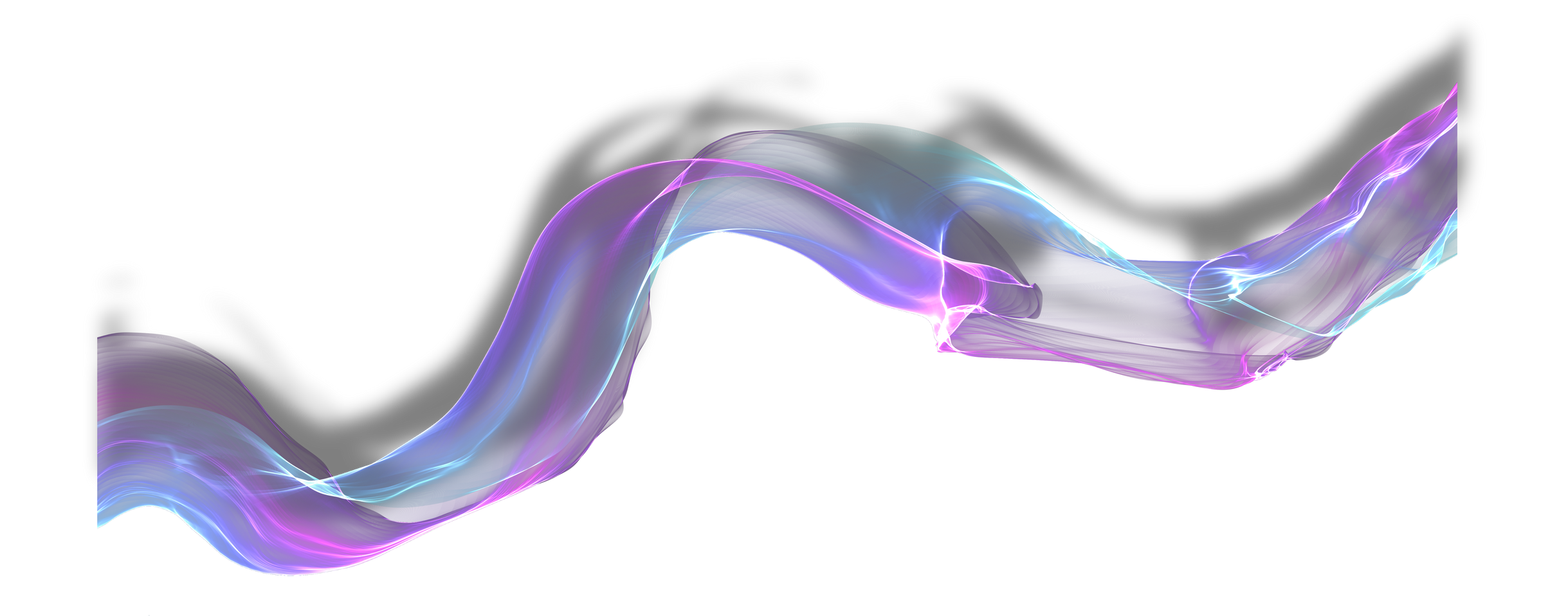 Abstract transparent smoke, colored air plume